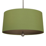 Custis Pendant - Polished Nickel / Parrot Green / Revolutionary Storm