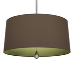 Custis Pendant - Polished Nickel / Revolutionary Storm / Parrot Green