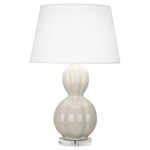 Randolph Table Lamp - Bruton White / Pearl Dupioni