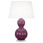 Randolph Table Lamp - Carter Plum / Pearl Dupioni