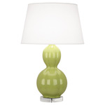 Randolph Table Lamp - Parrot Green / Pearl Dupioni