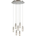 Alicia Multi Light Chandelier - Satin Nickel / Clear