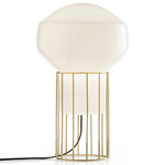 Aerostat Cage Table Lamp - Brass / White