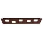 Quarter Linear Wall / Ceiling Light - Satin Burnished / White