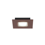 Quarter Square Wall/ Ceiling Light - Satin Burnished / White