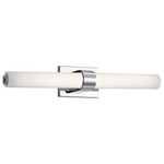 Izza Bathroom Vanity Light - Chrome / Opal