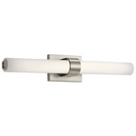 Izza Bathroom Vanity Light - Brushed Nickel / Opal