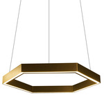 Hex Pendant - Brass