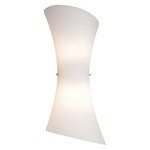 Conico Large 2 Light Wall Sconce - Satin Nickel / White