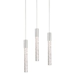 Magic Round Multi Light Pendant - Polished Nickel / Crystal