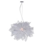 Fluo Pendant - Stainless Steel / White