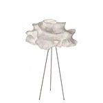 Nevo Tall Table Lamp - Stainless Steel / White