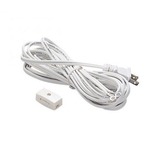 L Track 15FT Power Cord - White