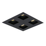 2X2 Square on Square Flangeless Trim  - Black