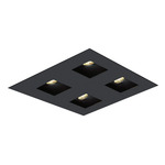 2X2 Square on Square Trimmed Flanged Trim - Black