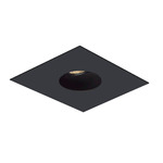 1X1 Round on Square Trimmed Flanged Trim - Black