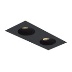 1X2 Round on Square Flangeless Trim  - Black