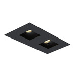 1X2 Square on Square Trimmed Flanged Trim - Black