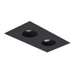 1X2 Round on Square Trimmed Flanged Trim - Black