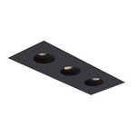 1X3 Round on Square Trimmed Flanged Trim - Black
