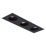 1X3 Round on Square Trimmed Flangeless Trim - Black