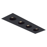 1X4 Round on Square Trimmed Flanged Trim - Black