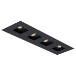1X4 Square on Square Trimmed Flanged Trim - Black