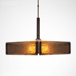 Urban Loft Square Chandelier - Oil Rubbed Bronze / Bronze Granite