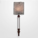 Urban Loft Trestle Glass Wall Light - Oil Rubbed Bronze / Smoke Granite
