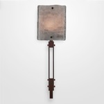 Urban Loft Trestle Glass Wall Sconce - Oil Rubbed Bronze / Smoke Granite