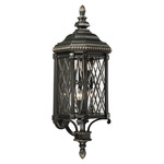 Bexley Manor Outdoor Wall Light - Black / Clear