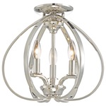 Tilbury Semi Flush Ceiling Light - Polished Nickel