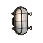 Mariner Oval Outdoor Wall Light - Bronze / Frosted