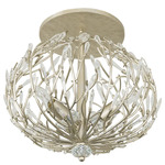 Bask Semi Flush Ceiling Light - Gold Dust / Crystal