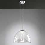 Mountain View Pendant - Chrome / Crystal / Crystal