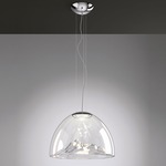 Mountain View Pendant - Chrome / Crystal