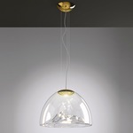 Mountain View Pendant - Gold / Crystal / Crystal