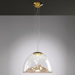 Mountain View Pendant - Gold / Amber / Amber