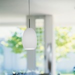 Egg Mini Pendant - Chrome / White