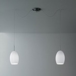 Egg Multi-Light Pendant - Chrome / White