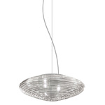 Spirit Flat Pendant - Nickel / Crystal