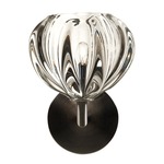 Urchin Wall Sconce with Round Backplate - Dark Bronze / Crystal