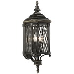 Bexley Manor Outdoor Wall Light - Black / Clear