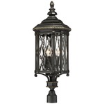 Bexley Manor Outdoor Post Light - Black / Clear