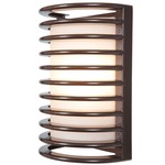 Bermuda Outdoor Bulkhead Wall Light - Bronze / Frosted Glass