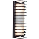 Bermuda Outdoor Bulkhead Wall Light - Bronze / Frosted Glass