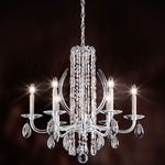 Siena Claw Chandelier - Antique Silver  / Heritage Crystal