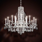 Siena Claw Chandelier - Stainless Steel / Heritage Crystal