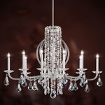 Siena Claw Chandelier - Stainless Steel / Heritage Crystal