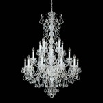Century Tall Chandelier - Antique Silver  / Heritage Crystal